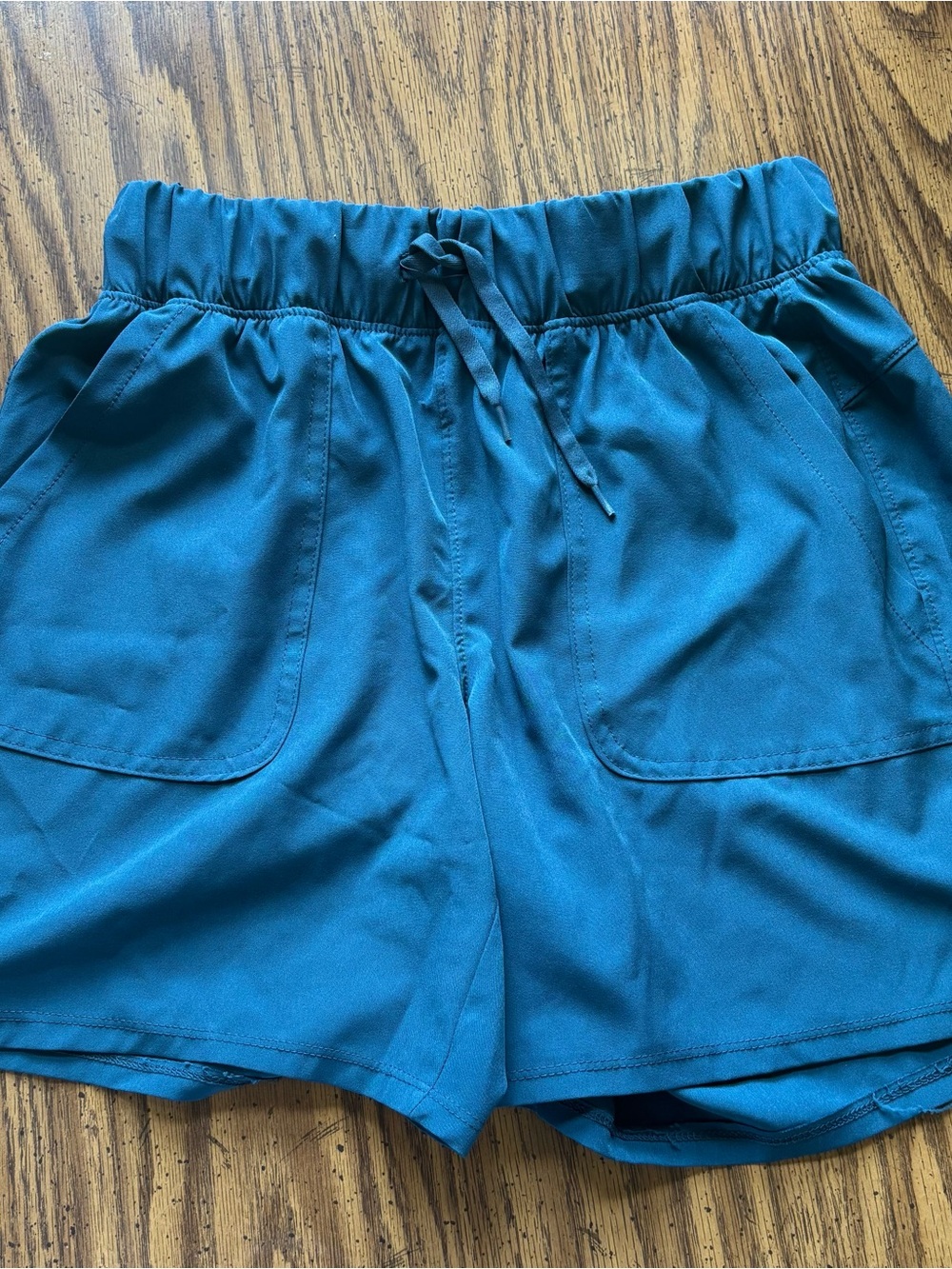 RBX Teal Elastic-Waist Athletic Shorts with Drawstring